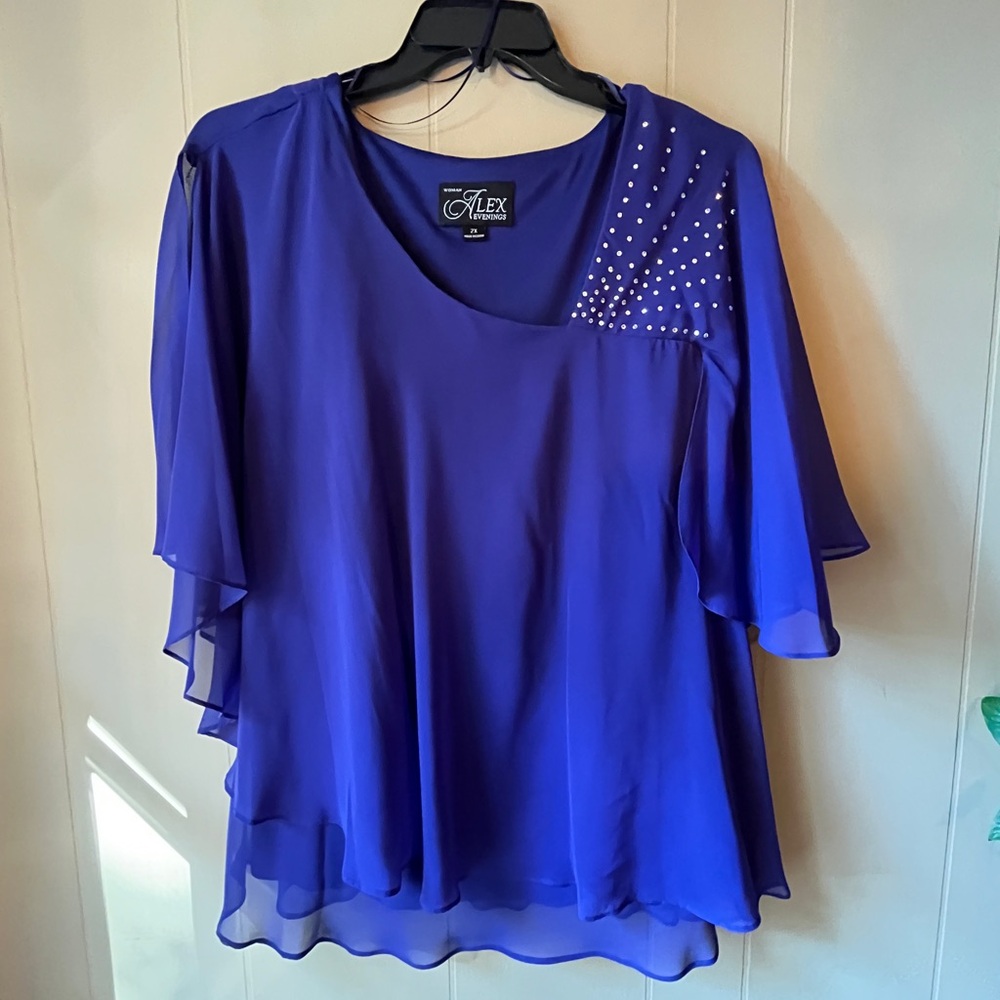 Alex Evenings purple blouse